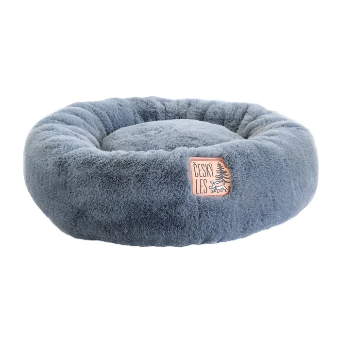 Akinu ČESKÝ LES plyšový donut šedý L 75 cm