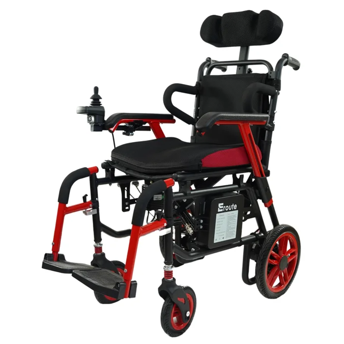 Eroute Dětský elektrický invalidní vozík skládací 7002 Li-ion 38 cm