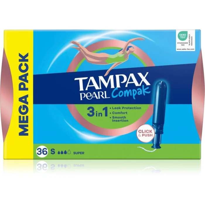 Tampax Pearl Compak Super Tampons mit einem Applikator 36 St.