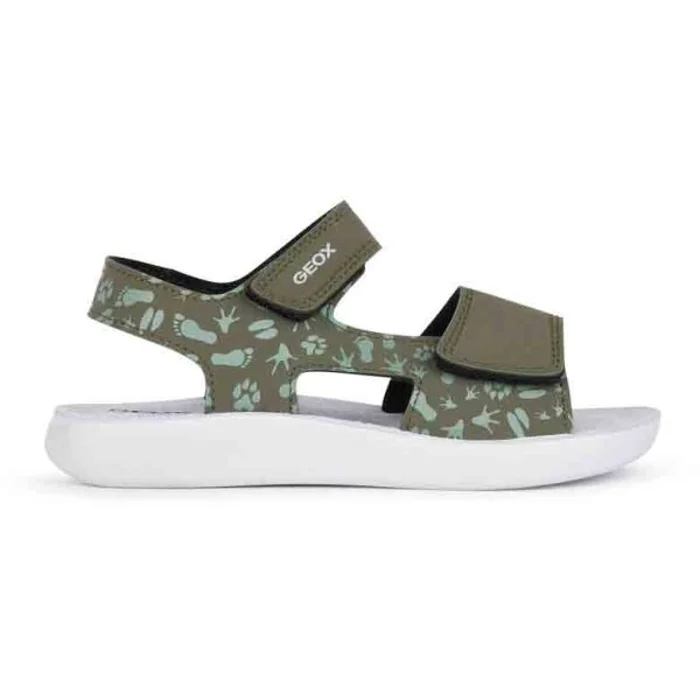 Geox LIGHTFLOPPY Chlapecké sandály, khaki, velikost