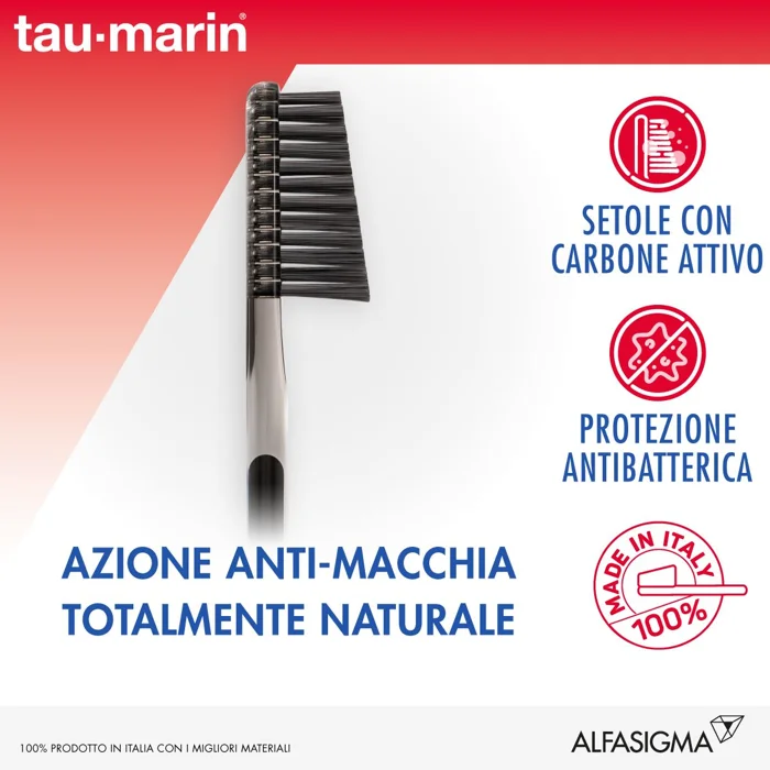 Tau-Marin Spazzolino Professional Black Antibatterico