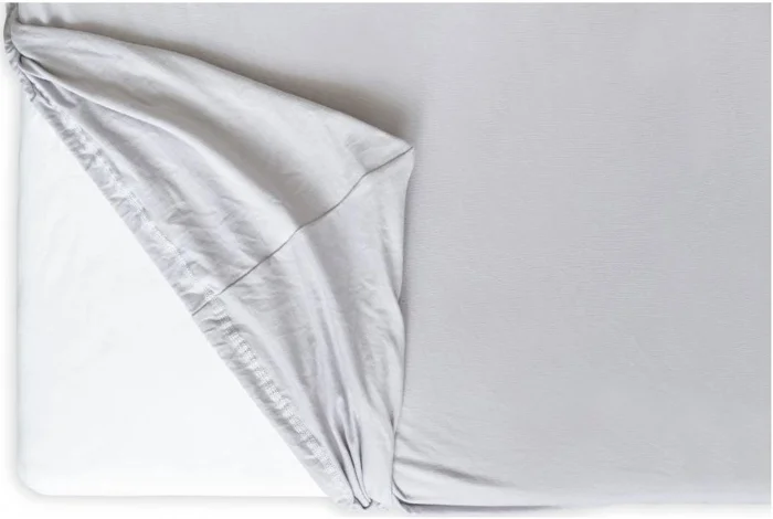Hedda Jersey Lycra premium prostěradlo světle šedé, 140 × 200 cm