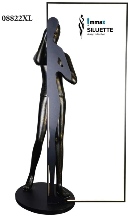 IMMAX SILUETTE Human Shadow - 200 cm - socha, stojací lampa, bronz, SMART, sklolaminát, LED 90 W
